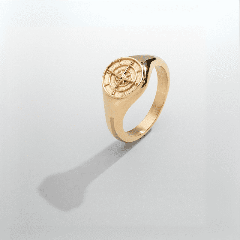 CompassSignetRing Gold