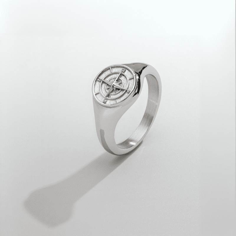 CompassSignetRing Silver