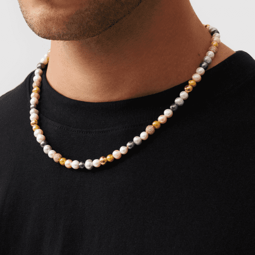 RoccoRealPearlNecklace Gold Side