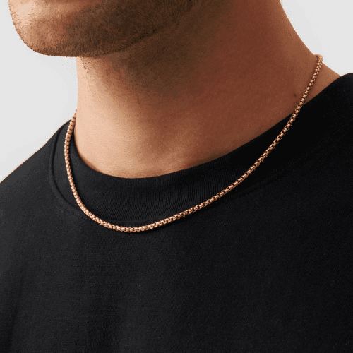 RoundBoxChain Gold 3mmSide