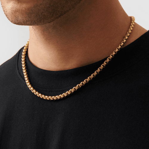 RoundBoxChain Gold 5mmSide