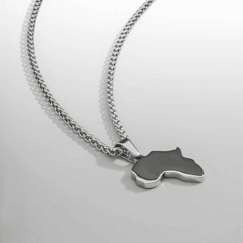 africa pendant silver