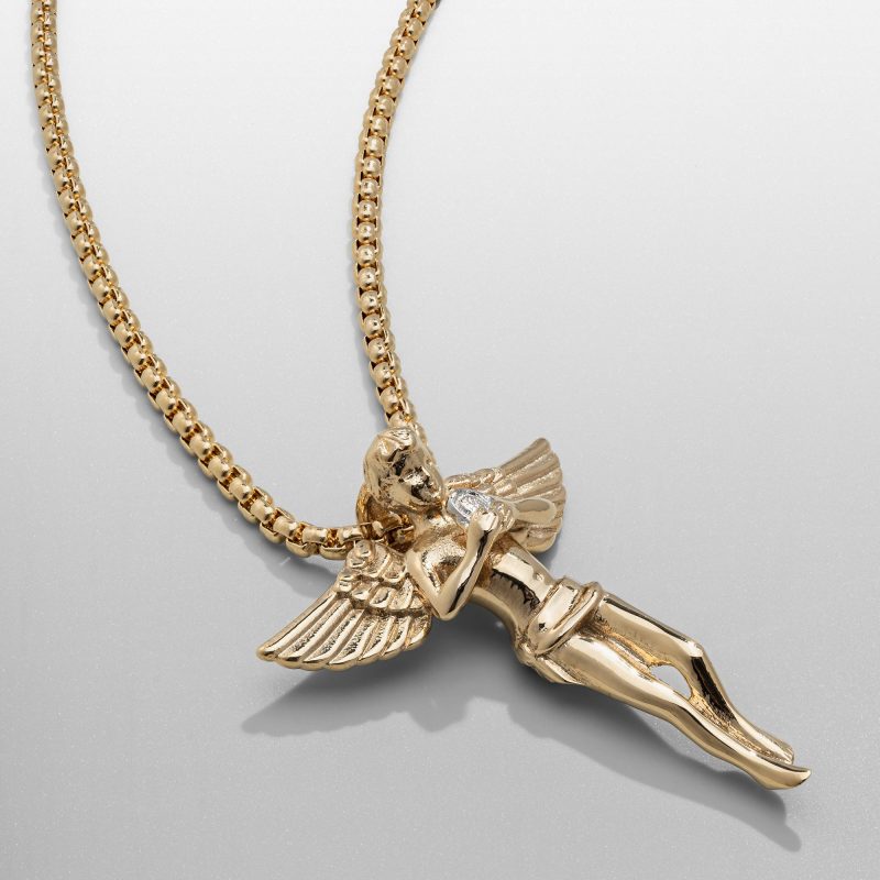 angel pendant gold