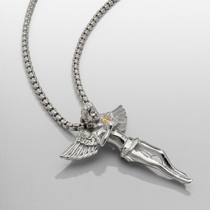 angel pendant silver