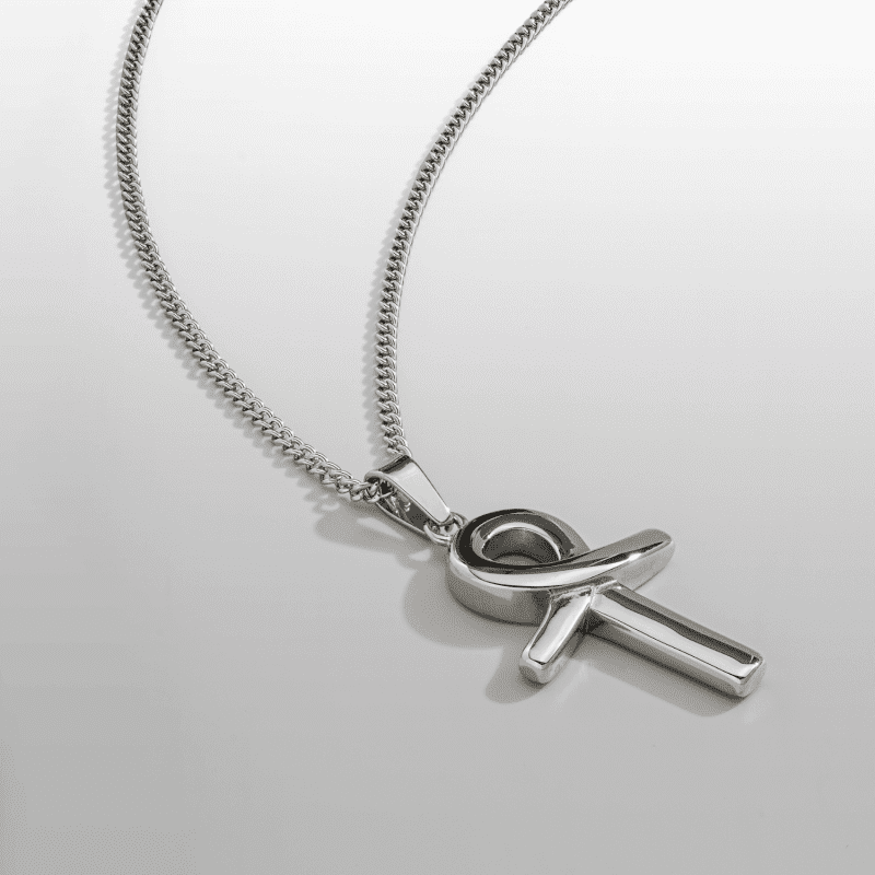 ankh pendant silver