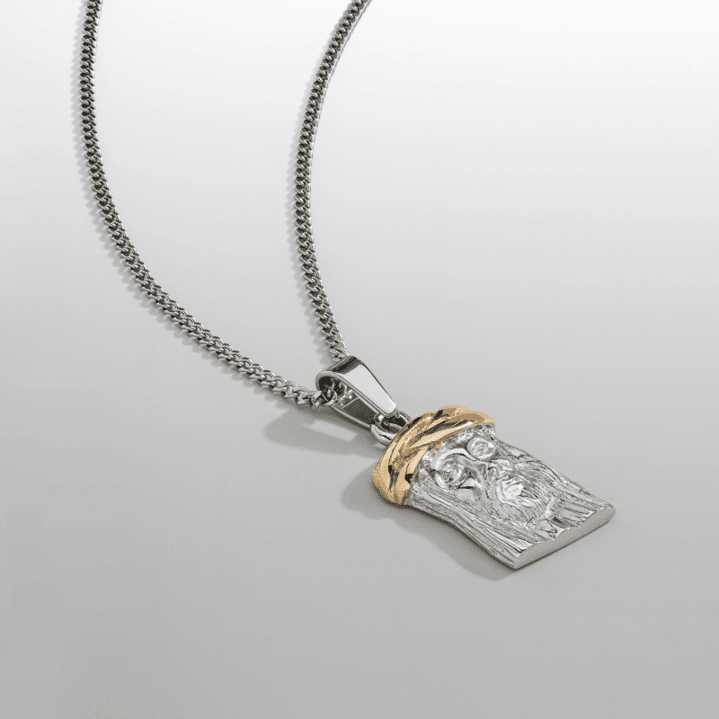 jesus pendant silver