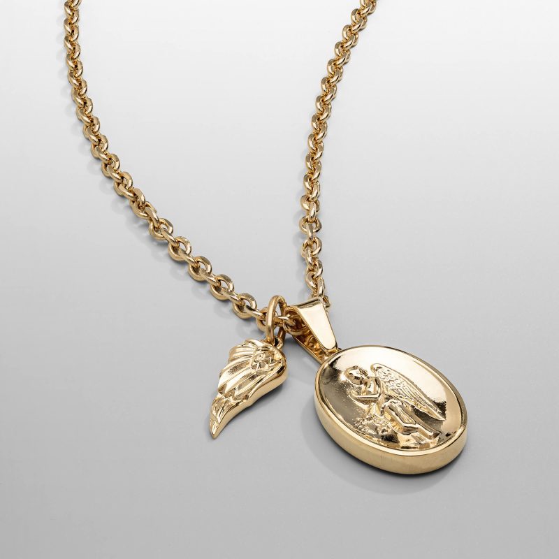 nike pendant gold