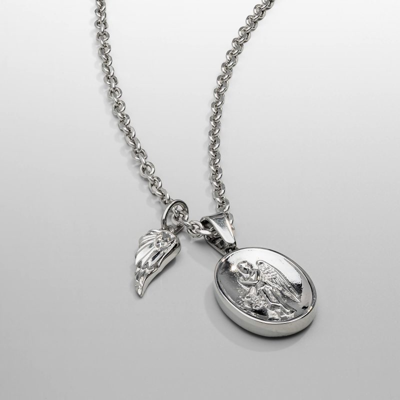 nike pendant silver