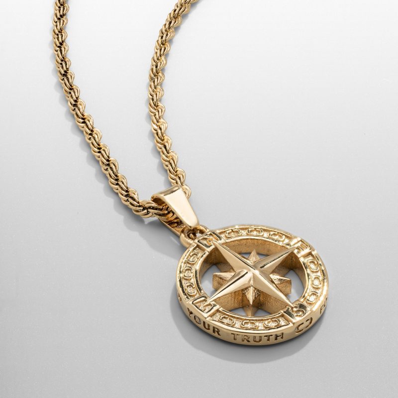 north star pendant gold