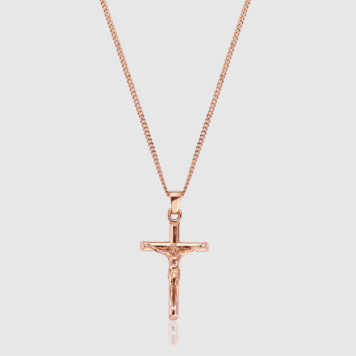 rosegold crucifix