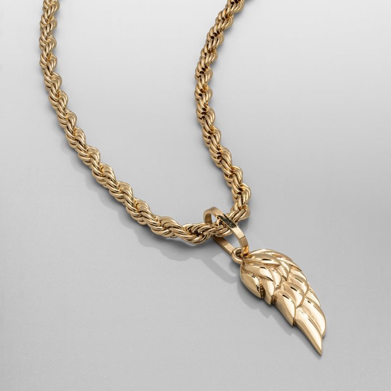 wing pendant gold