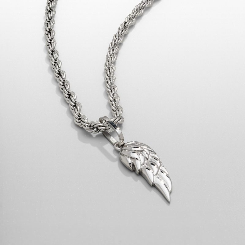 wing pendant silver